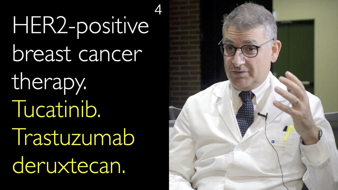 Terapia del carcinoma mammario HER2-positivo. Tucatinib. Trastuzumab deruxtecan. 4