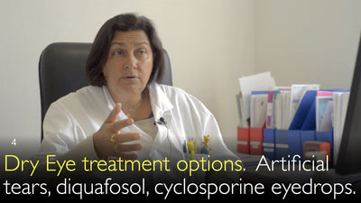 Behandlungsoptionen für trockenes Auge. Künstliche Tränen, Diquafosol, Ciclosporin-Augentropfen. 4