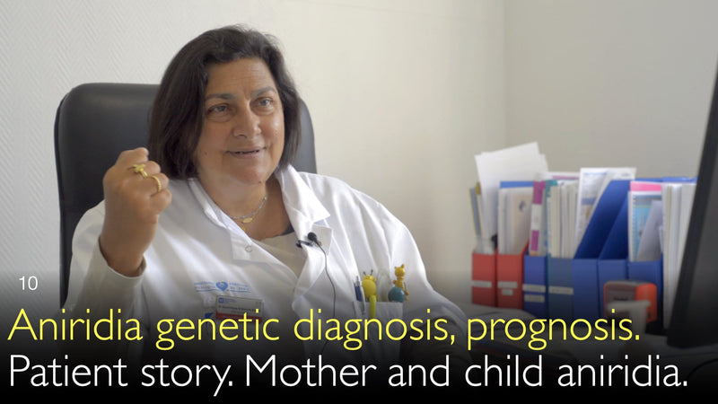 Genetische Diagnose Aniridie, Prognose. Patientengeschichte. Aniridie von Mutter und Kind. 10