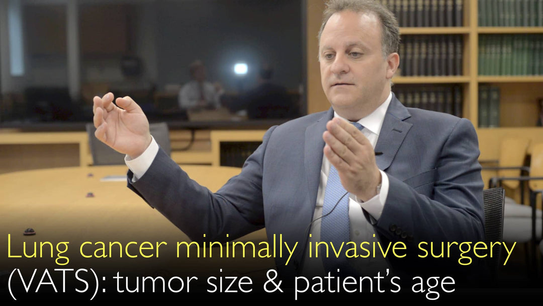 Lung cancer. Minimally invasive surgery. Video Assisted Thoracoscopic Surgery resection of lung tumor. VATS. 2