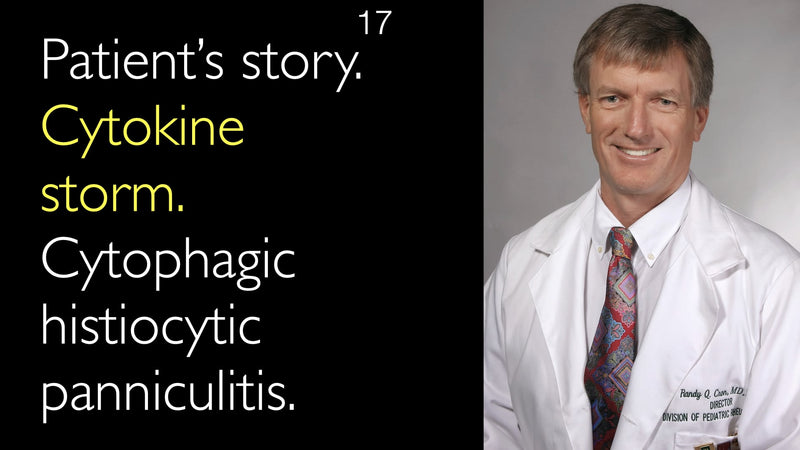 Patient’s story. Cytokine storm.  Cytophagic histiocytic panniculitis. 17